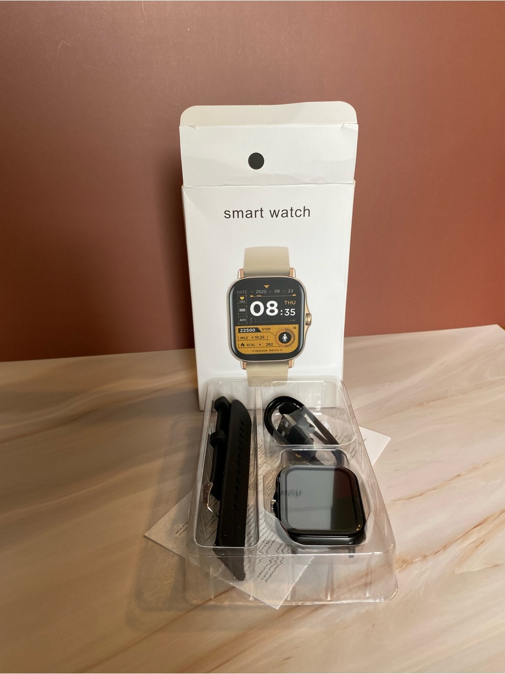 Smart Watch with Black band. NEW